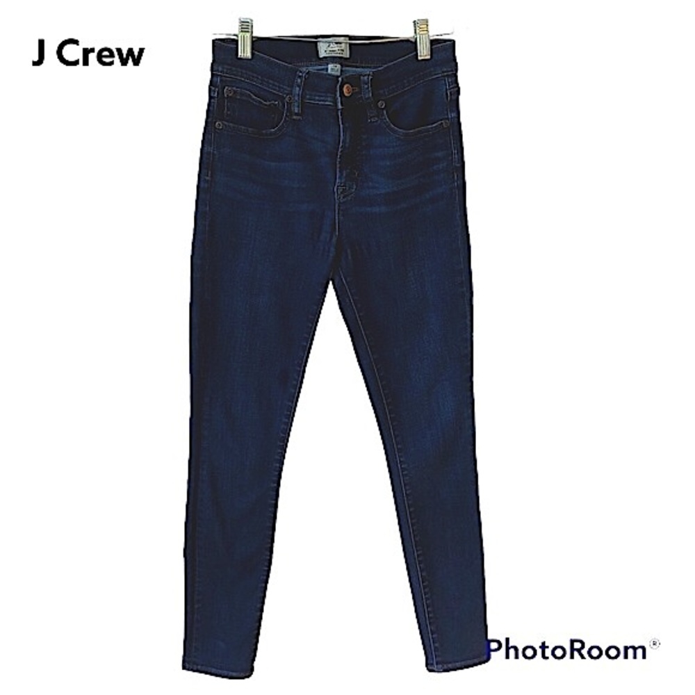 J CREW 9” High Rise Dark Wash Toothpick Skinny Jeans